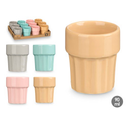 ASSORTED 4 COLOURS COFFEE CUPS 90ML