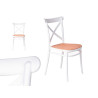 SILLA RATTAN PLASTICO BLANCA BEIGE