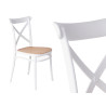 SILLA RATTAN PLASTICO BLANCA BEIGE