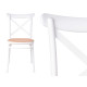 SILLA RATTAN PLASTICO BLANCA BEIGE