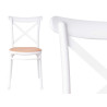SILLA RATTAN PLASTICO BLANCA BEIGE