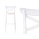 SGABELLO RATTAN PLASTICA BIANCO BEIGE