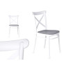 SILLA RATTAN PLÁSTICO BLANCA GRIS