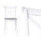 SILLA RATTAN PLÁSTICO BLANCA GRIS