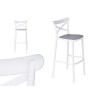 SGABELLO RATTAN PLASTICA BIANCO GRIGIO