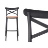 TABOURET ROTIN PLASTIQUE NOIR BEIGE