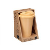 COPO COM TAMPA SILICONE BEGE 360ML