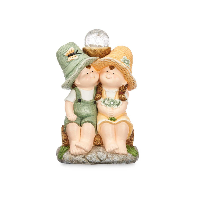 SOLAR FIGURE SEATED COUPLE