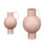 VASO IN ACCIAIO BOMBATO SABBIA PASTELLO
