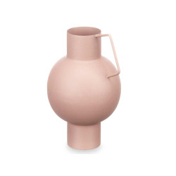 VASO IN ACCIAIO BOMBATO SABBIA PASTELLO