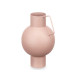 VASE CONVEXE EN ACIER COULEUR SABLE PASTEL