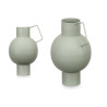 VASE CONVEXE EN ACIER VERT PASTEL