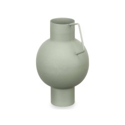 VASE CONVEXE EN ACIER VERT PASTEL