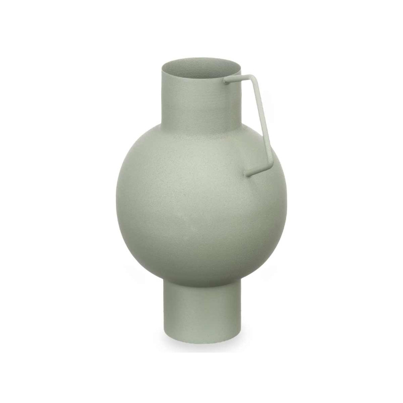 VASE CONVEXE EN ACIER VERT PASTEL