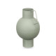 VASE CONVEXE EN ACIER VERT PASTEL