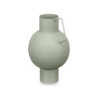 VASE CONVEXE EN ACIER VERT PASTEL