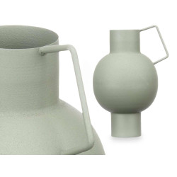 VASE CONVEXE EN ACIER VERT PASTEL