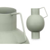 VASE CONVEXE EN ACIER VERT PASTEL