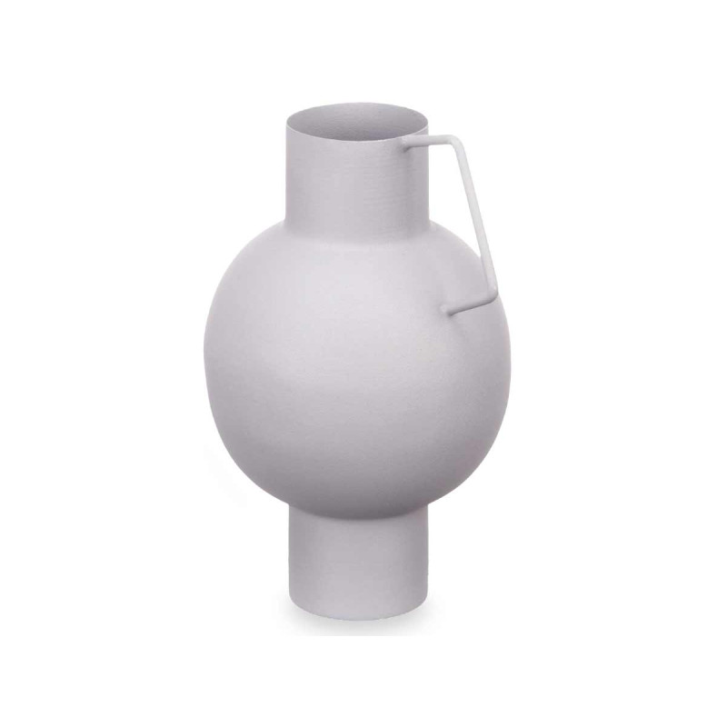 VASO EM AÇO CINZENTO CLARO