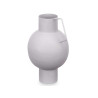 VASO IN ACCIAIO BOMBATO GRIGIO PASTELLO