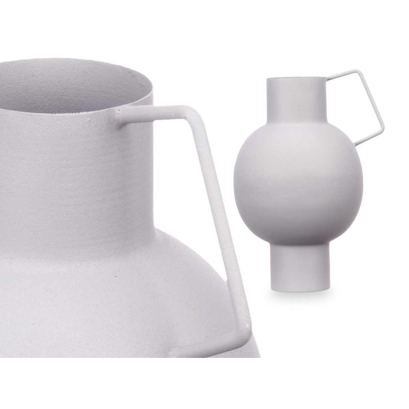 VASO EM AÇO CINZENTO CLARO
