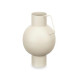 VASE CONVEXE EN ACIER COULEUR CRÈME PASTEL