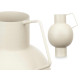 VASE CONVEXE EN ACIER COULEUR CRÈME PASTEL