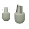 VASE ACIER DOUBLE ANSE VERT PASTEL