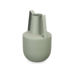 VASE ACIER DOUBLE ANSE VERT PASTEL