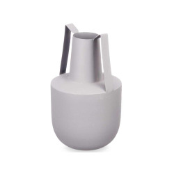 STEEL VASE DOUBLE HANDLE GREY PASTEL COLOUR