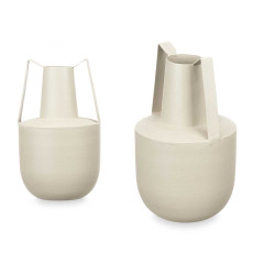 JARRON ACERO DOBLE ASA CREMA PASTEL