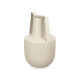 VASE ACIER DOUBLE ANSE COULEUR CRÈME PASTEL