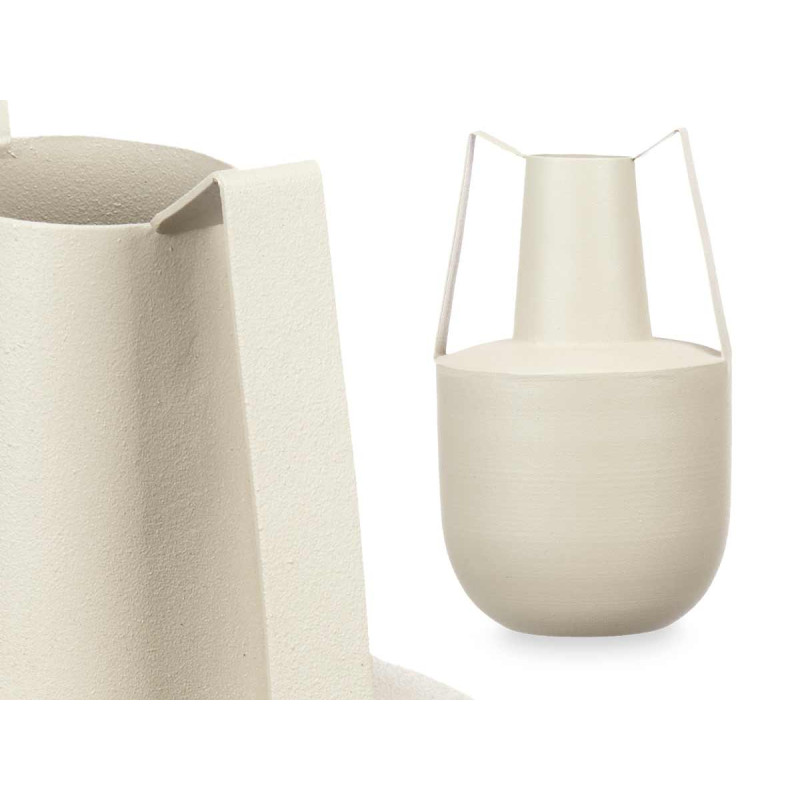 VASO EM AÇO ASA DUPLA CASTANHO CLARO 