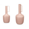 VASE ACIER ANSE RECTANGULAIRE COULEUR SABLE PASTEL