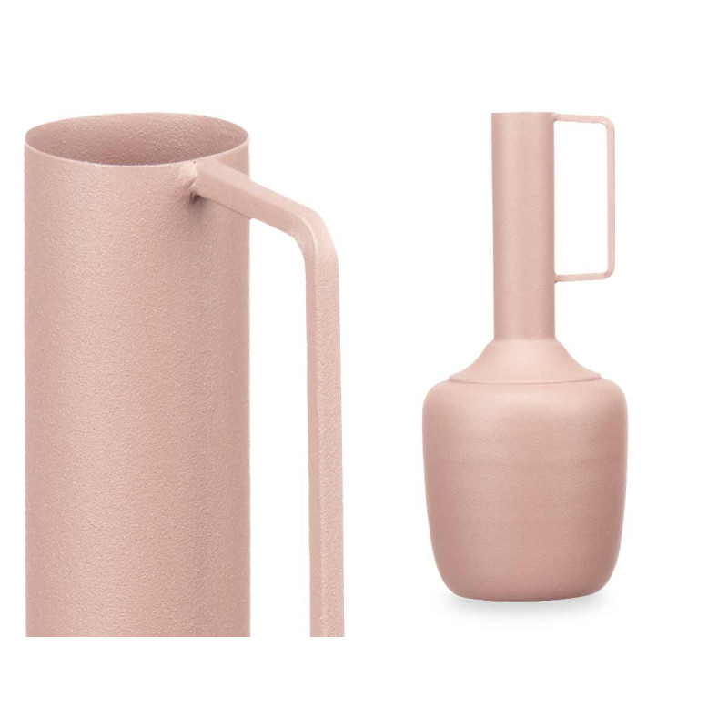 STEEL VASE RECTANGULAR HANDLE SAND PASTEL COLOUR