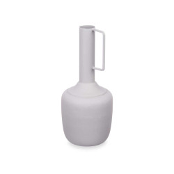 VASO IN ACCIAIO MANICO RETTANG GRIGIO PASTELLO
