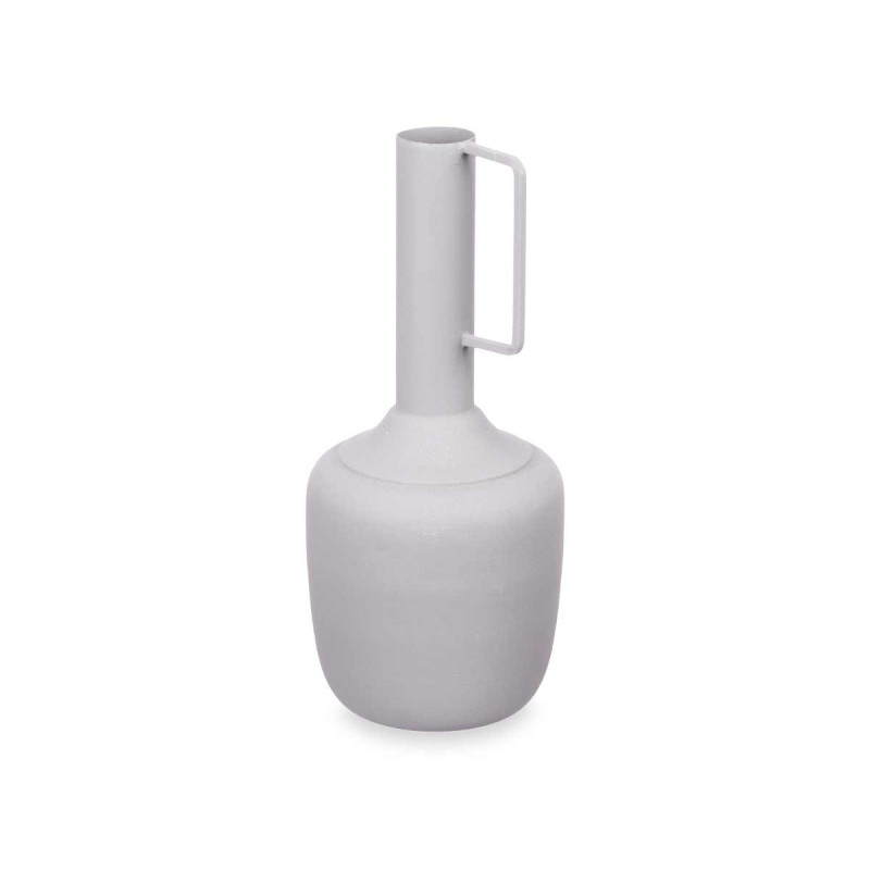 STEEL VASE RECTANGULAR HANDLE GREY PASTEL COLOUR