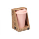 BICCHIERE TAPPO SILICONE ROSA 360ML