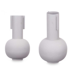VASO IN ACCIAIO FORMA GRIGIO PASTELLO