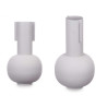 VASE ACIER FORME GRIS PASTEL