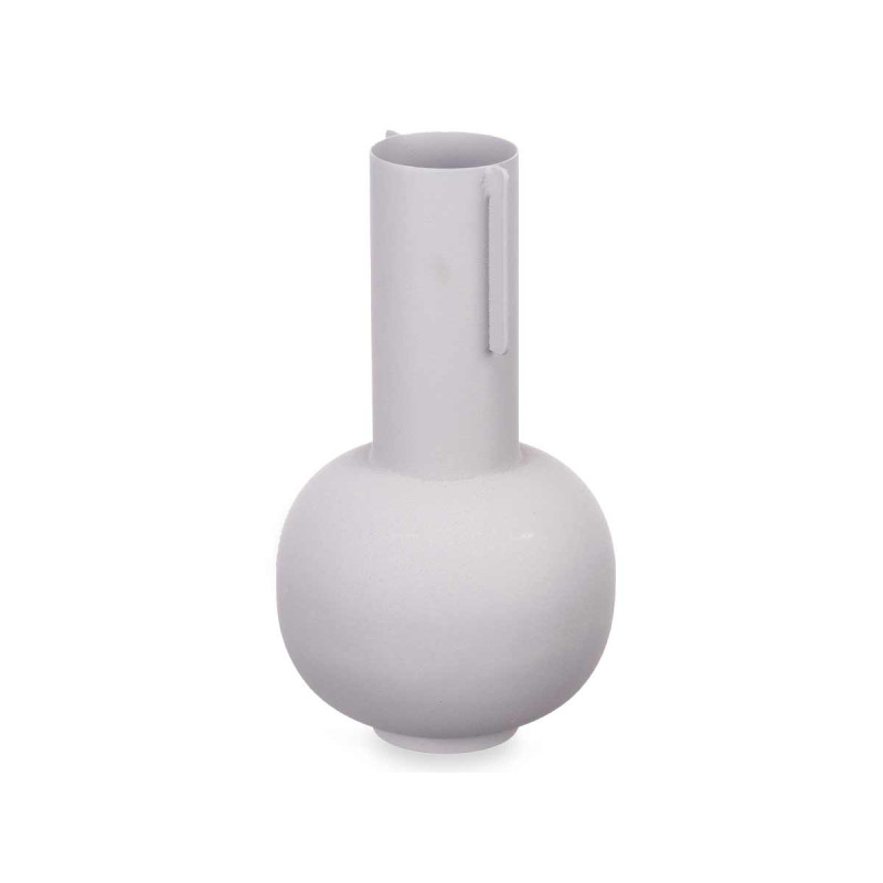 VASO EM AÇO FORMA CINZENTO CLARO