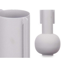 VASO IN ACCIAIO FORMA GRIGIO PASTELLO