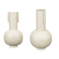 VASO IN ACCIAIO FORMA CREMA PASTELLO 