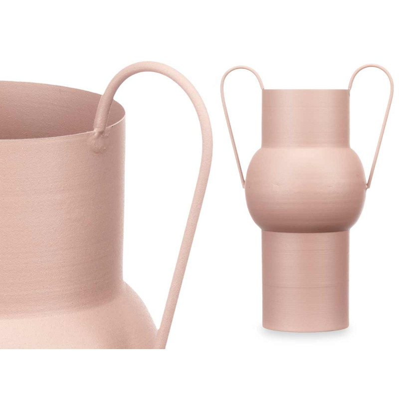 CONVEX STEEL VASE SAND PASTEL COLOUR MEDIUM