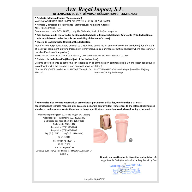 COPO COM TAMPA SILICONE COR DE ROSA 360ML