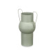 CONVEX STEEL VASE GREEN PASTEL COLOUR MEDIUM