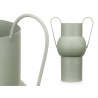 CONVEX STEEL VASE GREEN PASTEL COLOUR MEDIUM