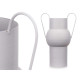 CONVEX STEEL VASE GREY PASTEL COLOUR MEDIUM