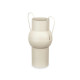 CONVEX STEEL VASE CREAM PASTEL COLOUR MEDIUM