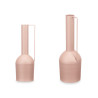 VASE HAUT EN ACIER  COULEUR SABLE PASTEL